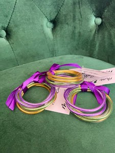 Mardi Gras Jelly Tube Bracelet